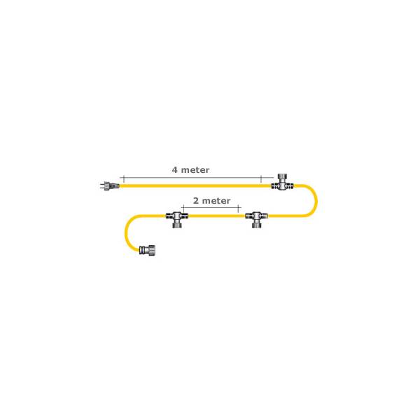 Câble principal extérieur 10M 4 connecteurs 12V IP44 SPT-1W Garden Pro dimensions schéma