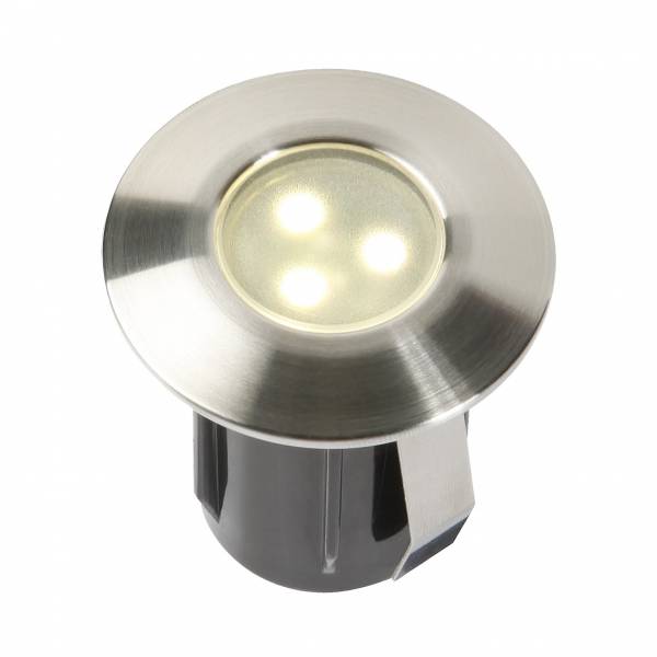 Spot de sol encastrable rond 12 V LED blanc chaud Inox 304 IP67 Garden Pro