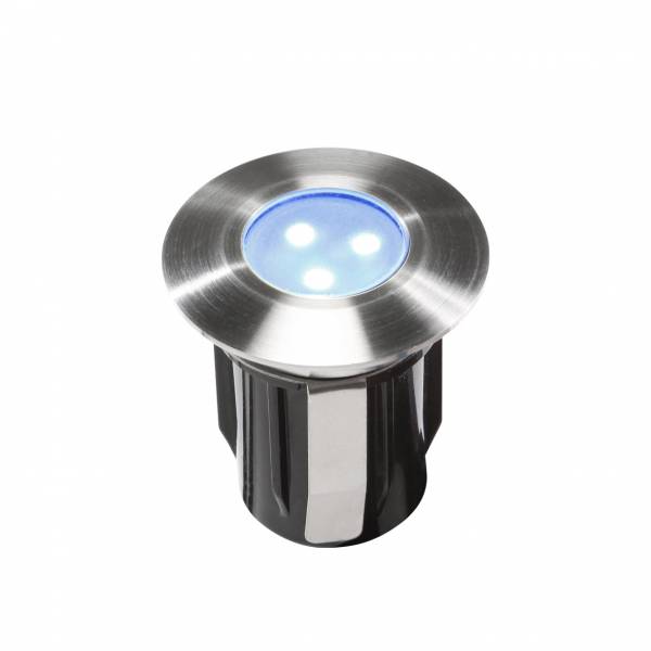 Spot extérieur encastrable LED 0.5W IP68 bleu Inox 316 12V Garden Pro professionnel