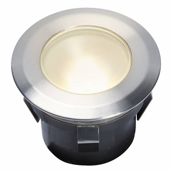 Spot extérieur encastrable rond 12V LED 1W blanc chaud Inox 304 IP67 Garden Professionnel terrasse allée jardin