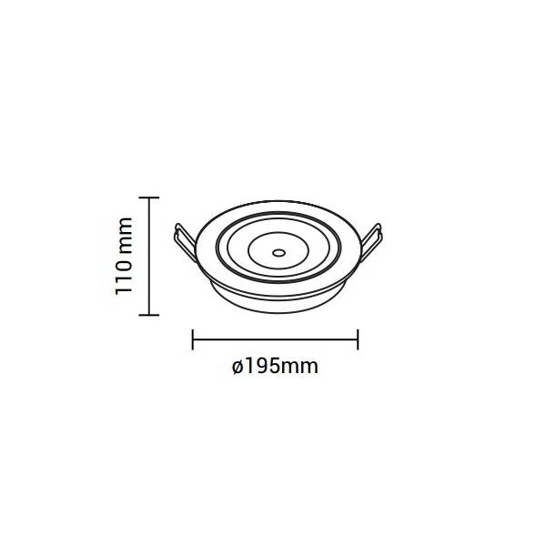 dimension spot encastrable plafond 40W blanc froid