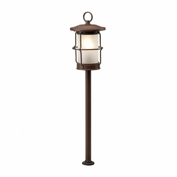 Borne lumineuse extérieur LED 1.5W blanc chaud 12V brun rouille IP44 Garden Pro professionnel lampe terrasse jardin luminaire