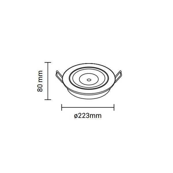 Spot encastrable plafond 30W LED COB 6000K blanc froid 2500Lm forte puissance