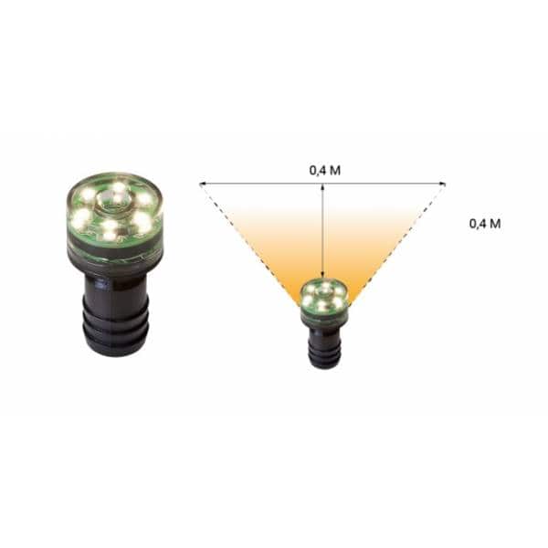 Mini spot encastrable LED 1W rond blanc chaud 12V extérieur IP68 Garden Pro angle éclairage terrasse bassin fontaine