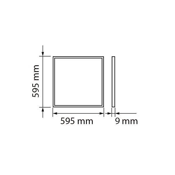 Dalle led carrée 60x60 cm blanc froid 6000k 40w professionnel