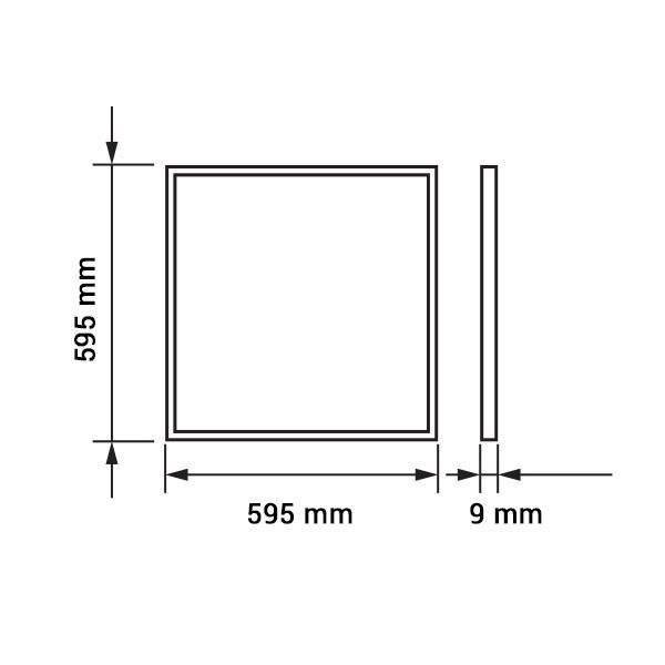 Dalle led plafond 60X60 blanc froid carre 25W 6000k professionnel