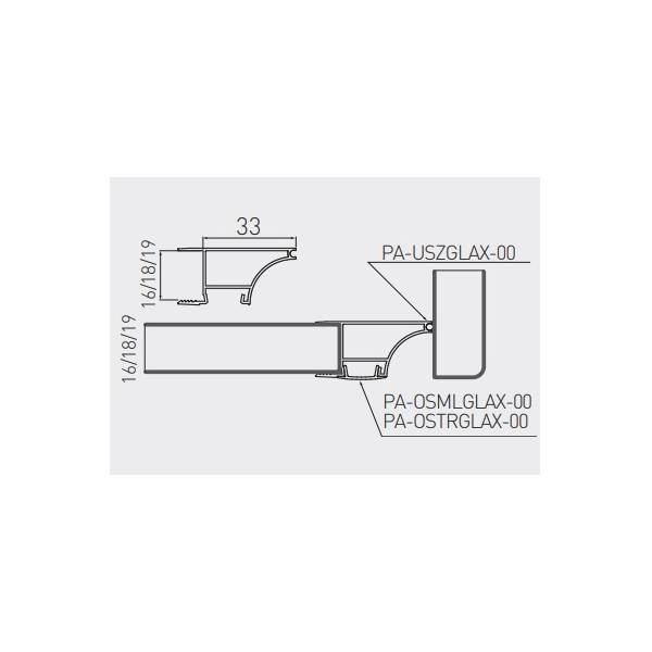 Profilé ruban LED 2 mètres pour meuble avec coude pour bord