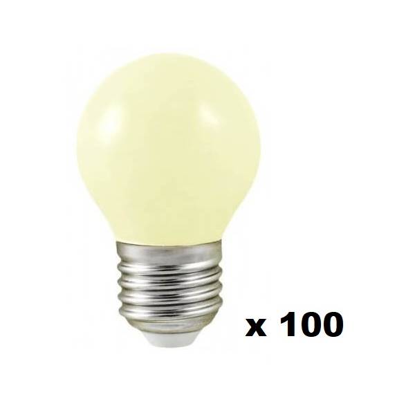 Guirlande guinguette 100M 100 ampoules LED 1W blanc chaud extensible