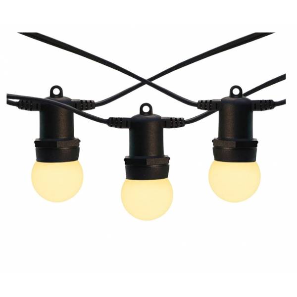 Location guirlande lumineuse guinguette led fête E27 10 Mètres 20 ampoules 1W connectable