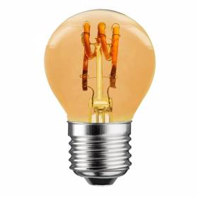 Ampoule guinguette vintage dimmable 3W ambrée filament spiral en verre