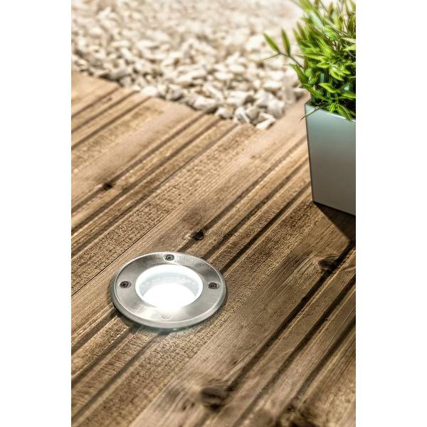 Spot LED encastrable GU10 Sol extérieur rond inox