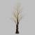 Arbre lumineux marron 210cm blanc chaud scintillant fil cuivré extérieur