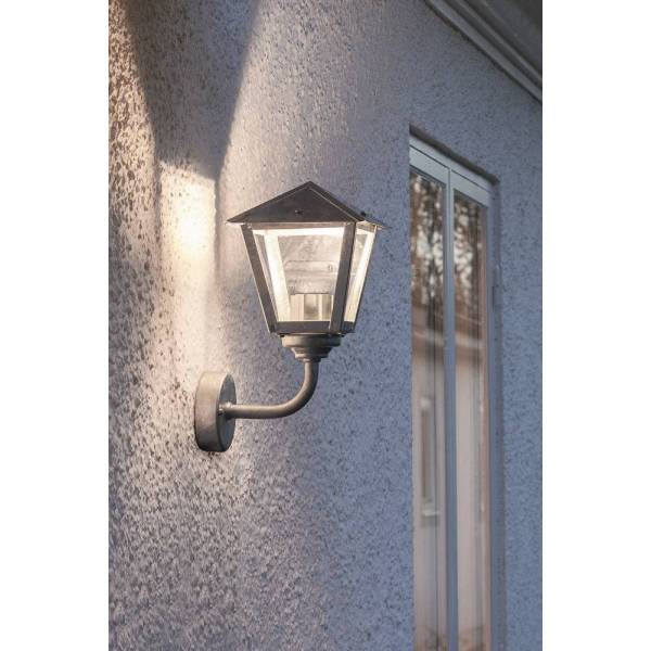 Applique murale extérieur lanterne acier galvanisé IP23 blanc chaud 8W dimmable professionnelle Benu Konstsmide