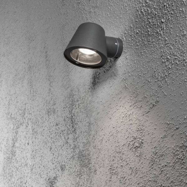 Applique murale extérieure design Gris anthracite Trieste Aluminium IP44 GU10 professionnelle Konstsmide