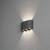 Applique extérieur murale design triple led Aluminium Gris anthracite IP54 blanc chaud haut et bas 6X1,2W Chieri Konstsmide