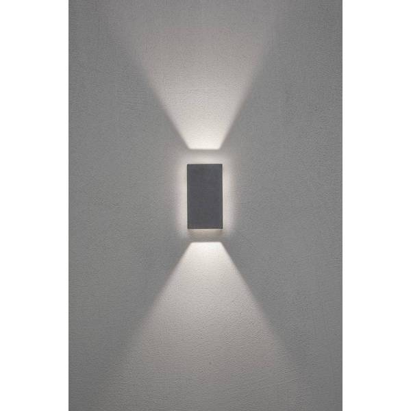 Applique murale LED rectangle design Alu angle réglable IP54 Gris Anthracite blanc chaud haut/bas 3000k 9w Cremona Konstsmide