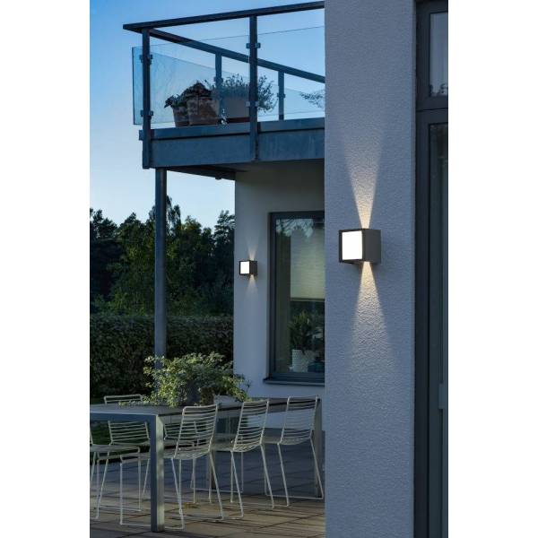 Applique murale Cremona Aluminium IP54 Gris anthracite 250 lumens blanc chaud 3000k 3x3W professionnelle Konstsmide 