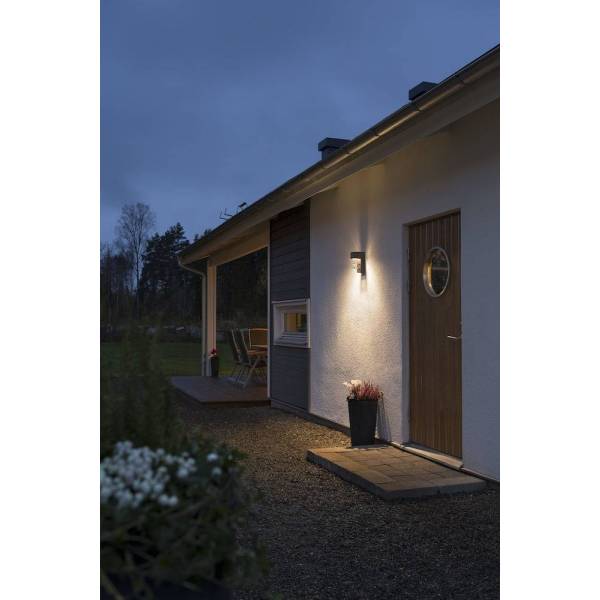 Applique murale Acerra Aluminium IP54 Gris anthracite 400 lumens blanc chaud 3000k 5W professionnelle Konstsmide 