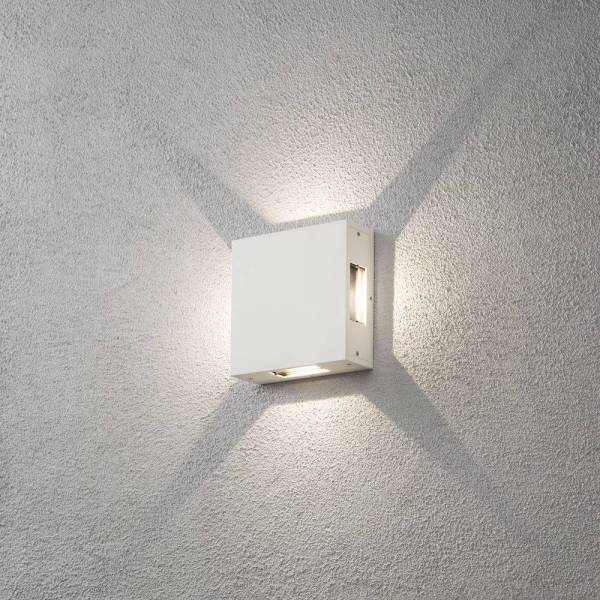 Applique murale LED IP54 Alu blanc 900lm blanc chaud multidirectionnelle 3000k 4X3W professionnelle Cremona Konstsmide