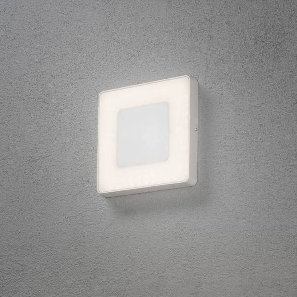 Applique murale carré Aluminium extérieur IP54 blanc CCT 25W dimmable professionnelle Konstsmide