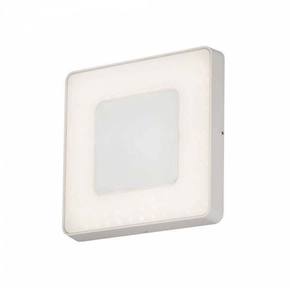 Applique murale et plafonnier carré Aluminium extérieur IP54 blanc CCT 25W dimmable professionnelle Konstsmide