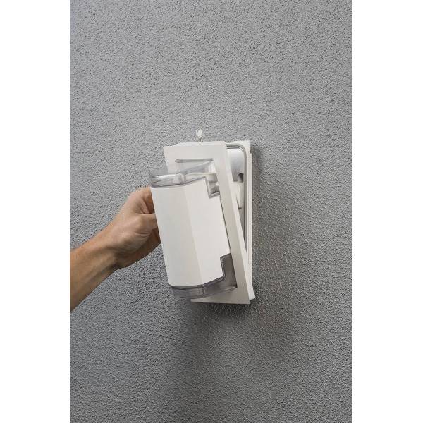 Applique murale extérieure rectangle haut et bas GU10 blanche et transparente Potenza Aluminium IP54 professionnelle Konstsmide