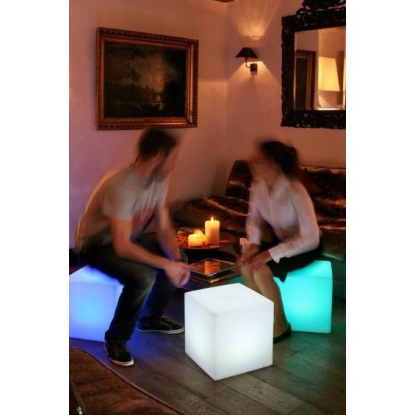 Cube lumineux blanc 35CM extérieur ou intérieur professionnel