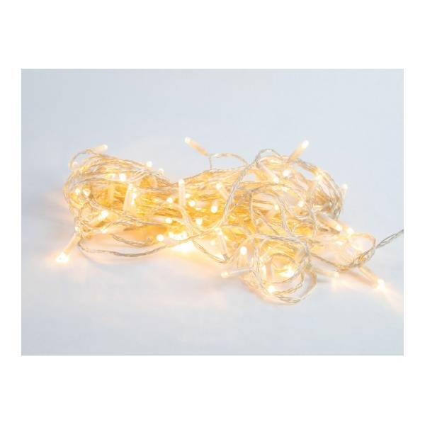 Guirlande lumineuse 45M 300 LED blanc chaud câble transparent 31V IP44 Elume lumière fixe