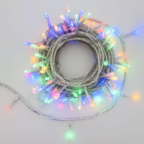 Guirlande lumineuse 10M 100 LED multicolores 31V Prolongeable câble transparent IP44 SMART Connect Lotti