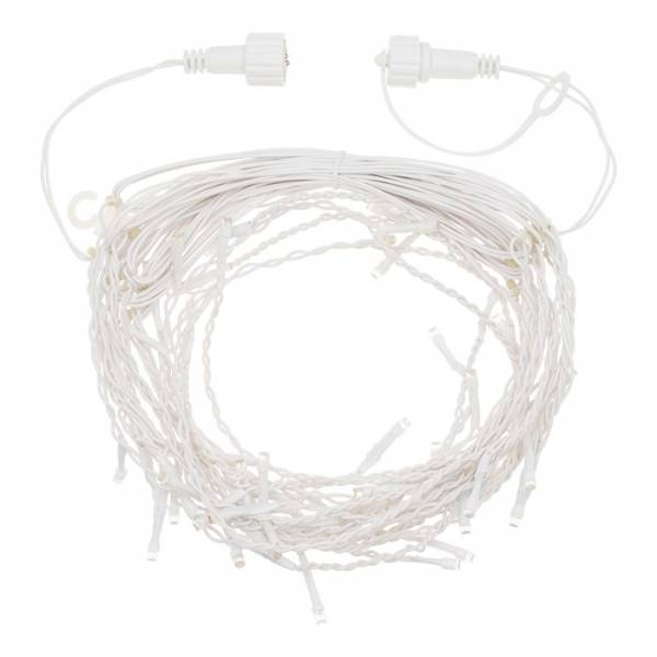 Guirlande stalactite lumineuse 4M H50cm 60 LED ambré câble blanc extensible 31V IP44 SMART Connect Lotti