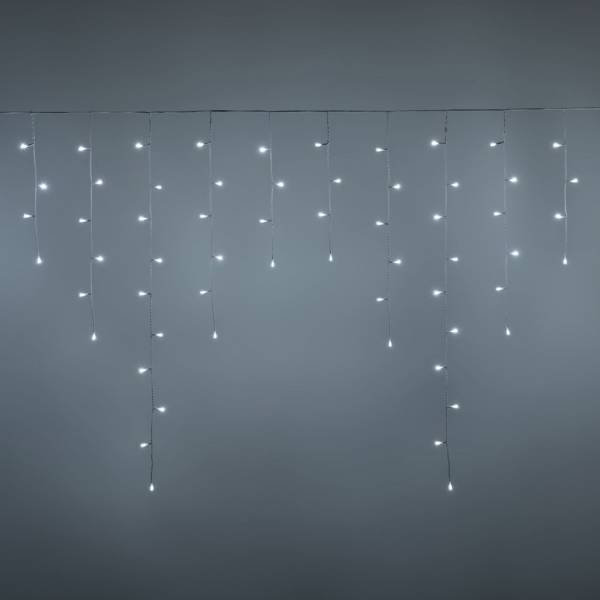 Guirlande stalactite lumineuse 3M H100cm 120 LED blanc froid extensible câble blanc 31V IP44 SMART Connect Lotti