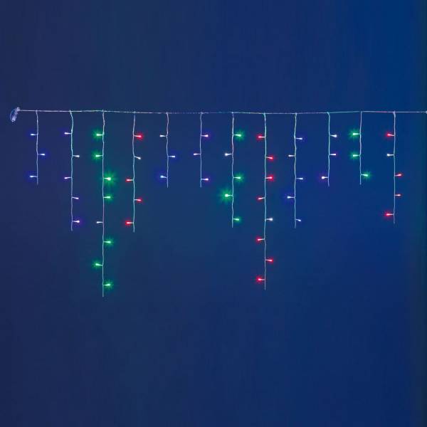 Guirlande stalactite lumineuse 3M H100cm 120 LED multicolores extensible câble blanc 31V IP44 SMART Connect Lotti