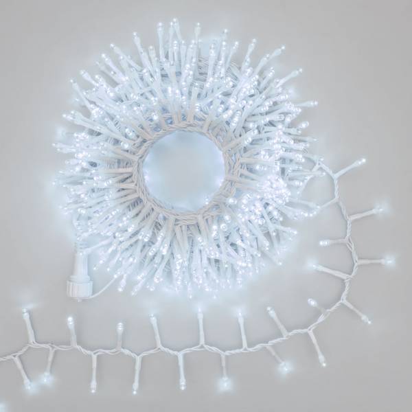 Guirlande lumineuse Boa D6cm 10M 500 LED blanc froid extensible câble blanc IP44 31V SMART Connect Lotti