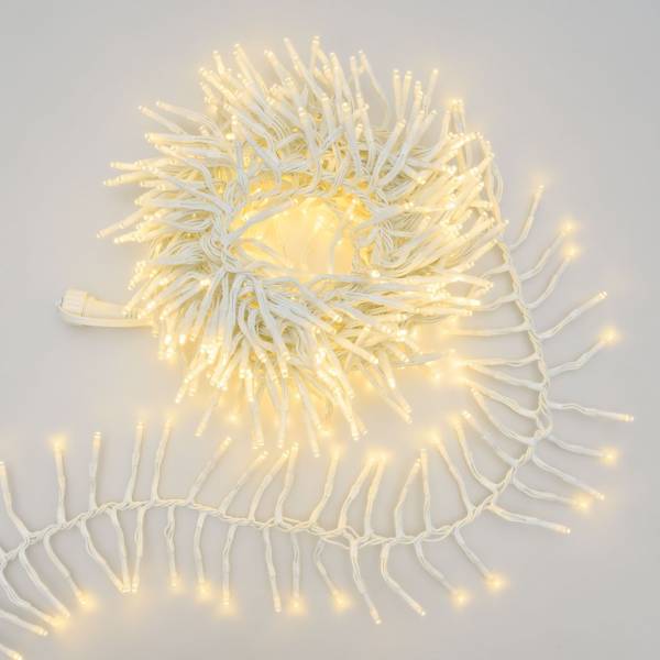 Guirlande lumineuse Boa D12cm 5M 500 miniLED blanc chaud extensible 31V câble blanc IP44 SMART Connect Lotti