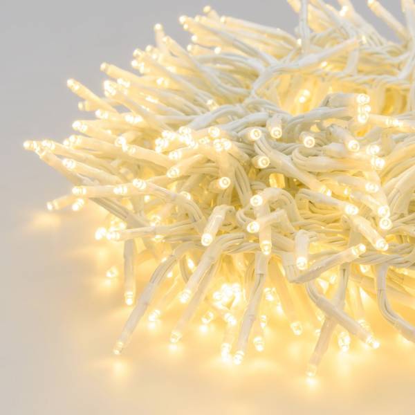 Guirlande lumineuse Boa D12cm 5M 500 miniLED blanc chaud extensible 31V câble blanc IP44 SMART Connect Lotti