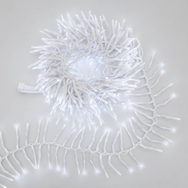 Guirlande lumineuse Boa D12cm 5M 500 miniLED blanc froid extensible 31V câble blanc IP44 SMART Connect Lotti