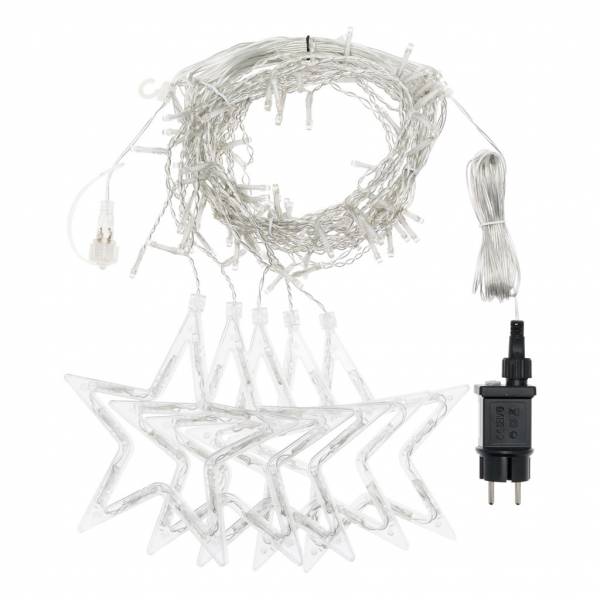 Guirlande lumineuse stalactite 5 étoiles 4M H80cm LED blanc chaud 8 modes IP44 prolongeable SMART Connect Lotti 31V