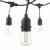 Guirlande guinguette suspendue 5M 10 LED blanc chaud IP65 prolongeable