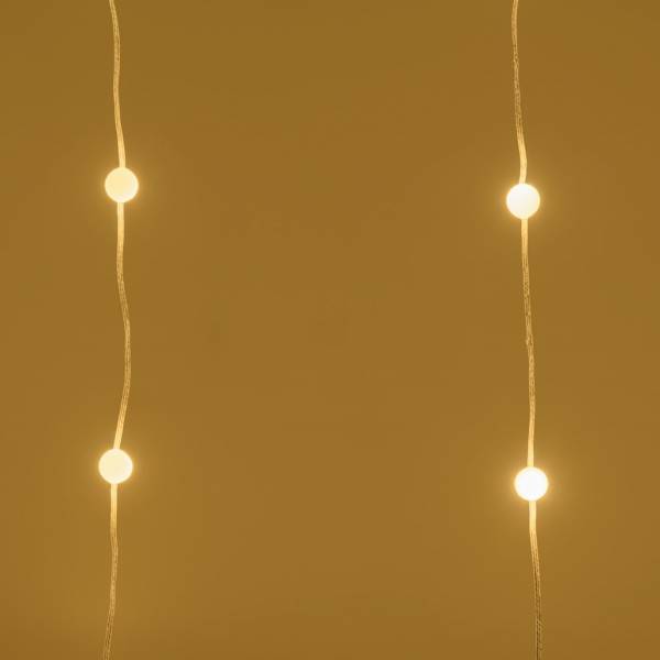 Guirlande stalactite lumineuse 4M 100 mini boules LED blanc chaud 8 jeux lumières IP44 SMART Connect Lotti 31V