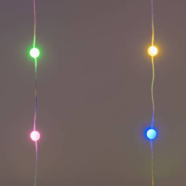 Guirlande stalactite lumineuse 4M 100 mini boules LED multicolores 8 jeux lumières IP44 SMART Connect Lotti 31V