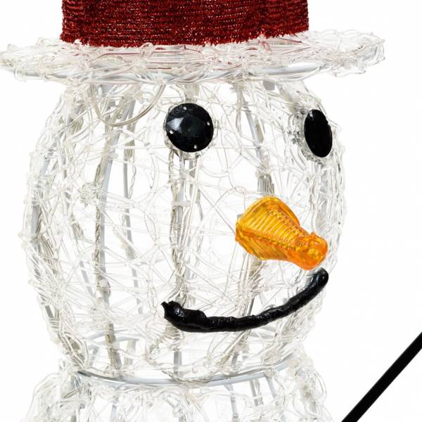 Bonhomme de neige lumineux Noël 3D à piles H90cm 180 LED blanc froid 8 modes IP44 Timer SMART Connect Lotti