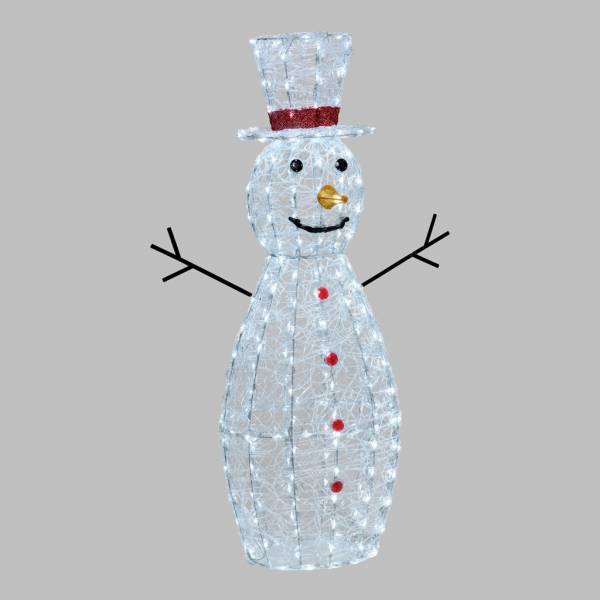 Bonhomme de Neige 3D H120cm 260 LED blanc froid 8 jeux lumières IP44 SMART Connect Lotti 31V