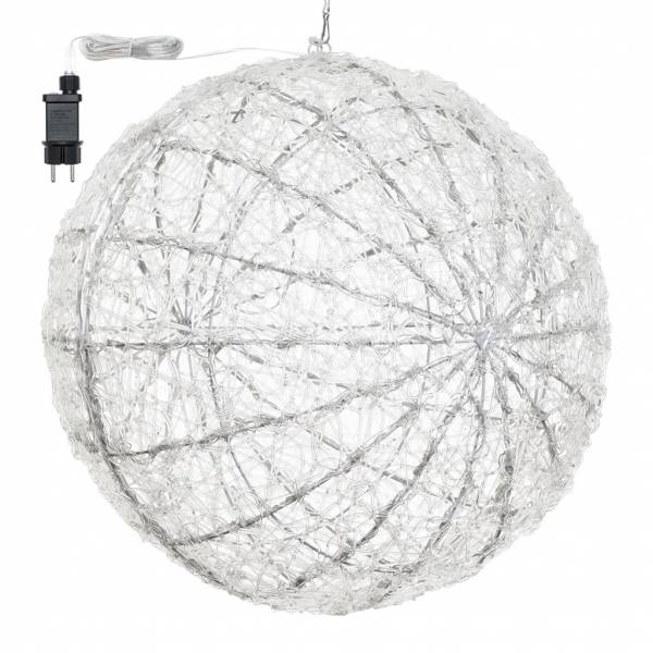 Sphère lumineuse de Noël acrylique D56cm 220 LED blanc froid 8 jeux lumières IP44 SMART Connect Lotti 31V