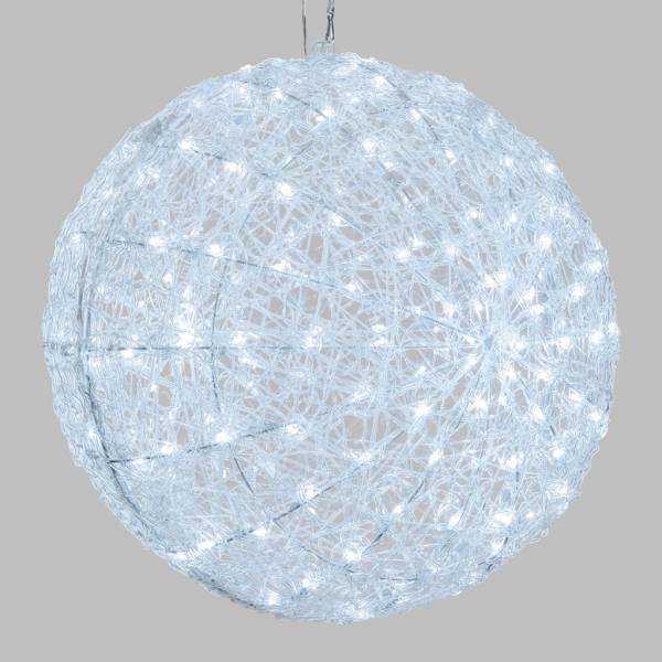 Sphère lumineuse de Noël acrylique D56cm 220 LED blanc froid 8 jeux lumières IP44 SMART Connect Lotti 31V