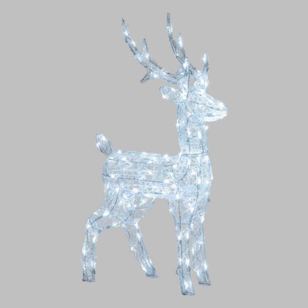 Renne lumineux 3D H85cm 120 LED blanc froid 8 modes animation IP44