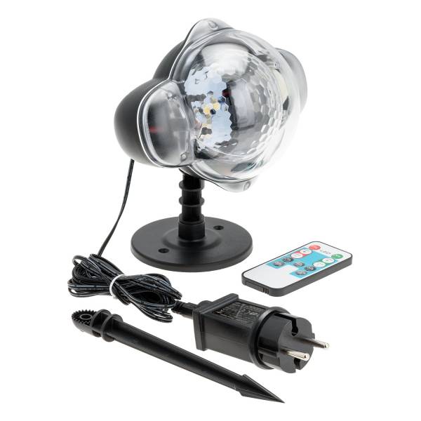 Projecteur pluie d'étoiles LED blanc chaud et froid télécommande 3W extérieur