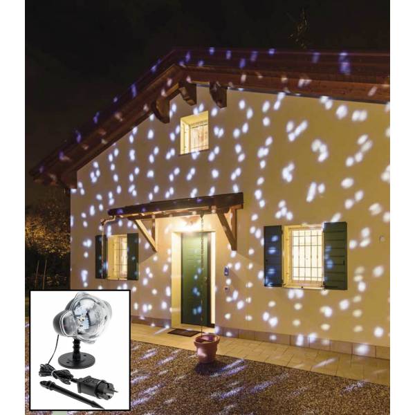 Projecteur de façade effet chute de neige blanc froid 12V 3W extérieur IP44