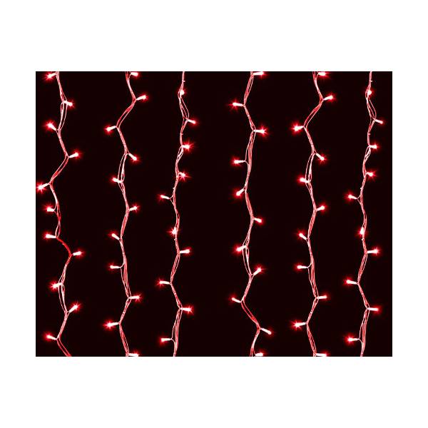 Rideau lumineux IP67 Optima 5X2M 900 led rouge scintillante 230V professionnel