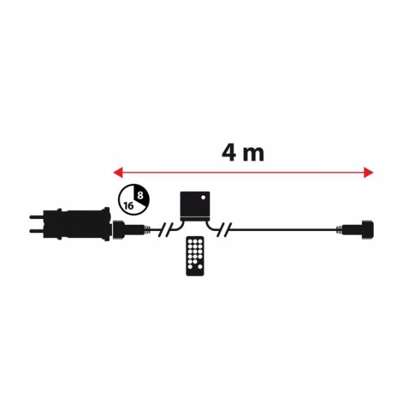 Guirlande lumineuse 1000 led 100m animée multicolores télécommande IP44 Smart Connect Lotti