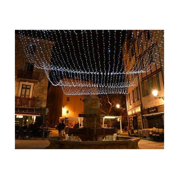 Guirlande Rideau Plafond Lumineux 2X30 mètres 480 leds Blanc froid fixe professionnel OPTIMA LEBLANC